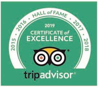 Certtificate of Excellence - Hall of fame